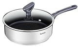 Tefal Sauteuse Dailycook en INOX - Ø 24 cm - Avec couvercle en verre - Tous feux Dont Induction