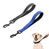 MEISO 2 Stück Hundeleine, 30cm Kurzführer Hund, Hundeleine aus Nylon mit Gepolstertem Griff,...