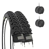 ECOVELO Unisex – Erwachsene 26 x 1.95 MTB Reifen und Schlauch 26 x 1,95 (50-559), Schwarz