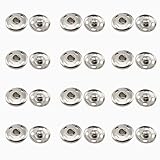 12 Sätze Annähen Druckknöpfe aus Metall, 21mm Snaps, Druckknopf Nähen, für Kleidern, Blusen,...