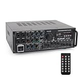 Areyourshop Hifi Verstärker Stereo pa endstufe mit Bluetooth 5.0 2000W Audio Receiver Karaoke FM...