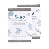 Kuno Hygienespüler Silbertuch für die Waschmaschine – Antibakterielles Silberionen-Tuch gegen...