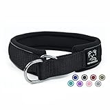 Weich Neopren Gepolstert Hundehalsband (4cm Breite) Reflektierend Hund Halsband mit Robust Nylon &...