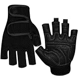 Segelhandschuhe 3/4 Kurzfinger Radsporthandschuhe atmungsaktives Netz mit SBR -gepolsterten...