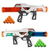 RuiDaXiang Kinder spielzeugpistole,2pcs Dual Battle Pack, Foam Ball Air Powered Shooter Toy Gewehr...