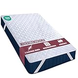 Utopia Bedding Gesteppte Matratzenauflage 160 x 200 cm, Weicher Mikrofaser-Matratzenbezug,...