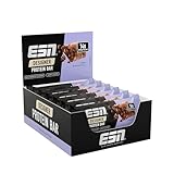 ESN Designer Bar Box, Fudge Brownie, 12 x 45 g, der ideale Snack mit bis zu 14 g Protein pro Riegel,...