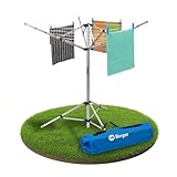 BERGER Super Pop Up Wäschespinne & Sat-Stativ | wetterfest & leicht | Wäscheschirm Wäscheständer...