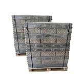 Pinikay Holzbriketts 100% Eiche –2 Palette 1920 kg(960+960 kg) 10 kg Packung - 8-eckig mit Loch...