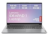 Lenovo IdeaPad 1 Laptop | 15.6' Full HD Display | AMD Ryzen 5 7520U | AMD Radeon Grafik | 16GB RAM |...