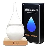 3DHOME Sturmglas, Mode Kreative Wassertropfen Glas Barometer, Wettervorhersage Flasche,...