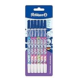 Pelikan,306696,Tintenlöscher AA8Super-Pirat 850, farblichsortiert ,(6 Stück ) 1er Pack, Blau