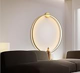 AFRCNEJJ Wandlampe, einfache Kreis-Hintergrunddekorationslampen Moderne LED-Wandleuchten Wohnzimmer...