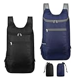 VGECEE 2 Stück Ultraleichte faltbare Rucksäcke Faltrucksack Ultraleicht Wasserdicht Wanderrucksack...