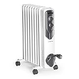 TROTEC Radiator Heizung TRH 20 E – Heizleistung 800 W / 1200 W / 2000 W – Elektro Heizkörper, 9...