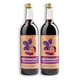 2x Bio Aroniasaft - Vom Langlebenhof,DER MILDE' - 2 x 750ml Flaschen - 100% Direktsaft - Aronia...