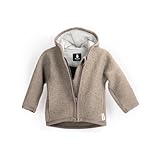 Ehrenkind® Walkjacke Beige Gr. 86/92 | Jacke für Kind aus Merino Schurwolle mit Reißverschluss |...