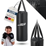 ArtSport Boxsack Kinder - 8kg Boxsack Hängend inkl. Boxhandschuhe, Bandage & Deckenhalterung -...