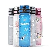 bumpli® Kinder Trinkflasche mit Weltraum-Motiv - auslaufsicher & Kohlensäure geeignet - BPA-Freie...