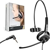 GEQUDIO Headset mit 2,5mm Klinke kompatibel mit Gigaset, Panasonic DECT Schnurlostelefon -...