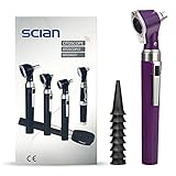 Scian Otoskop Kit – Ear Scope Otoskop mit LED Licht, 3 fache Vergrößerung, 4 Speculum Tips...