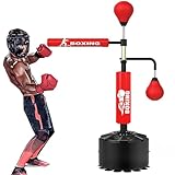 LSQXSS Speed-Boxball mit Schwingarm, Boxreaktionsziel mit Peitschenbeinziel, schwerer Boxsack mit...