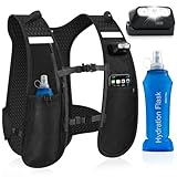 Nextyu Laufweste Damen und Herren, Leicht Trinkweste mit Trinkflasche Soft 500ML & Handytasche,...