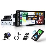 Hikity 6.86Zoll 2G 64G Android13 Autoradio Navi 1Din Wireless Caplay mit Bildschirm Touchscreen Auto...