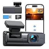 iZEEKER 2,5K Dashcam WiFi Dashkamera für Autos, Mini Auto Kamera 1440P Front Dashcam mit...