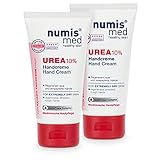 numis med Handcreme mit 10% Urea - 2er Pack Hautberuhigende Hand Creme für sehr trockene &...