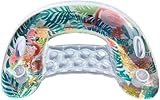 Aufblasbarer Flamingo Poolsessel für Erwachsene mit Getränkehalter, ergonomischer Rückenlehne und...