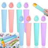 Eisformen Silikon, 8 Stk Popsicle Formen, Wiederverwendbare Eis am Stiel Formen, Eislutscher Formen,...
