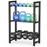 Verstellbarer Dreistöckiger Hantelständer 50cm Adjustable Kurzhantelständer 3 Ebenen Hantelablage...