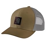 Carhartt Herren Rugged Flex Twill Mesh Back Logo Patch Cap, Dunkles Khaki, Einheitsgröße