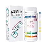 BOSIKE 6 in 1 Aquarium Wassertest Kit - 125 Aquarium Teststreifen für Süßwasser, Aquarien,...