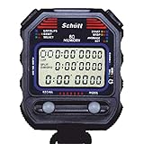 Schütt Stoppuhr PC-90 (60 Memory Speicher | Uhrzeit & Datum | Dualtimer) - Digital Profi Stoppuhr...