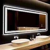 baklon GuWet Wandspiegel Badezimmerspiegel LED,Badspiegel mit Beleuchtung,150 * 90cm mit Touch...