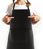 LEFUNDA® Kochschürze Wasserdicht Schürze mit 3 Taschen Verstellbare Grillschürze mit langen...