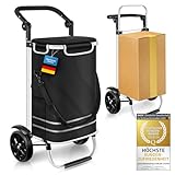 Dimono® Einkaufstrolley Rolltex Klappbarer 3 in1 Trolley zum Einkaufen; 56 Liter inkl. Kühlfach;...