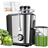 Juilist Entsafter Gemüse und Obst, 600W Juicer mit Großer Einfüllschacht (65 mm), 2...