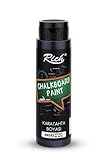 Rich Tafelfarbe – 500 ml Schwarz, Wasserbasierte Kreidefarbe für Möbel und Wände, Mit Kreide...