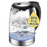 COSORI Glas Wasserkocher 1,7 L, kocht in 2 Minuten, wasserberührende Teile plastikfrei, 304er...