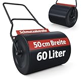 ONBEST Profi Rasenwalze – 60 Liter – befüllbar mit Sand oder Wasser – Walze aus robustem...