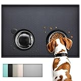 Conlun Hunde Futtermatte Katzen Futtermatte, Rutschfestes Design, 100% wasserdichte Haustierfutter...
