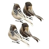 NUOBESTY Künstliche Vögel Feder Vogel Modell Osterfiguren mit Clip Foto Requisiten Osterdekoration...