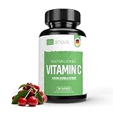 Bio Acerola Kapseln - Natürliches Vitamin C hochdosiert - 180 vegane Kapseln für einen 6-monatigen...