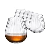 Sahm Whisky Columba Optic Gläser Set 6 tlg 380ml - Premium Trinkgläser Set - Stilvolle Whiskey-...