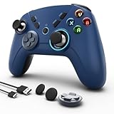 PC Joystick, Wireless Game Controller mit Double Vibration, 4 Programmierbare Tasten, Turbo,...