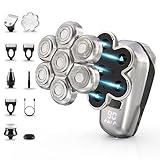 Elektrisch Glatzen Rasierer Herren Kopfrasierer: 5 in 1 7D Rotationsrasierer Rasiermesser...