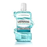 LISTERINE Cool Mint Mild 500 ml, antibakterielle Mundspülung mit ätherischen Ölen und ohne...